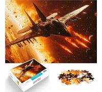 2000 Piece Jigsaws for Adults Space Fighter in Fire Herausfordernd Schwierig Geburtstagsgeschenk, Geschenke, Wandkunst70x100cm