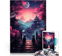 2000 Piece Jigsaws for teenagers Cat Moon Japan Lernspiel-Herausforderungsspielzeug einzigartiges Herausforderungsspiel70x100cm