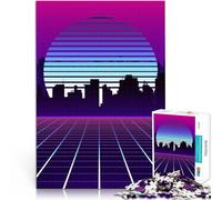 2000 Piece Jigsaws for teenagers Dreamy 80s City Synthwave Entspannungsspiele Wunschliste mit dem Weihnachtsmann70x100cm