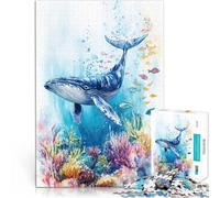 2000 Piece Jigsaws for teenagers Humpback Whale Watercolor Schwierig Schwer Tolle Geschenke und Spielzeuge70x100cm