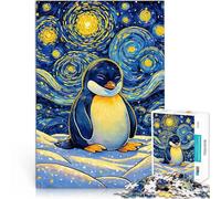 2000 Piece Jigsaws for teenagers Penguin Under Starry Night Familienaktivität Geeignet für die Schreibtischdekoration70x100cm