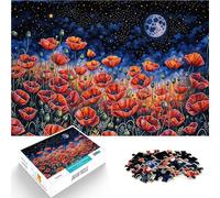 2000 Piece Jigsaws for teenagers Poppy Field Under Night Sky Stressabbau Angebot als Geschenk für die ganze Familie70x100cm