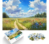 2000 Piece Jigsaws for teenagers Puzzle Summer Field Path Herausforderndes Spiel Verbessern Sie das Gedächtnis70x100cm