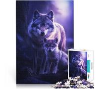 2000 Piece Jigsaws for teenagers Puzzle Wolf and Pup in Moonlight Hands-on-Spiel Tolle Geschenke und Spielzeuge70x100cm