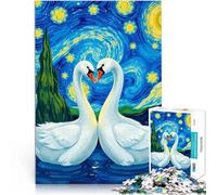 2000 Piece Jigsaws for teenagers Swans Under Starry Night Analyse und Logik Tolles Geschenk für Spiele70x100cm