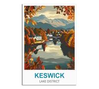2000 Piece Jigsaws，Keswick Lake District Jigsaw Puzzle 2000 Pieces for Adults Kids Teens Large Families Puzzle Game 100x70cm