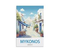 2000 Piece Jigsaws，Mykonos Greece Jigsaw Puzzle 2000 Pieces for Adults Kids Teens Large Families Puzzle Game 100x70cm