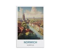 2000 Piece Jigsaws,Norwich Norfolk Posters Puzzle 2000 Pieces Wood Puzzle Adult Children'S Educational Toy Family Decompression Game 100x70CM