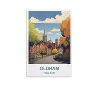 2000 Piece Jigsaws，Oldham England Posters Puzzle Sets for Challenging Puzzle Game and Family Play 100x70CM