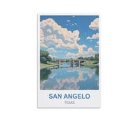 2000 Piece Jigsaws，San Angelo Texass Puzzle 2000 Pieces, Relaxing and Challenging Gift for Adults, Teens, Seniors 70x100cm