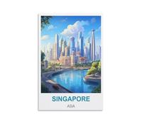 2000 Piece Jigsaws,Singapore Asia Posters Challenging Difficult Puzzle Educational Game JigsawPuzzles Gifts for Adults 100x70cm
