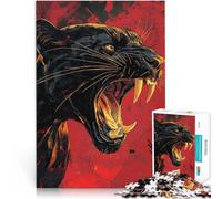 2000 Piece Puzzle For Adults Black Panther Roar Made of cardboard,for and 14 years and over Challenge Toy A work of art。size:70x100cm/27.5x39.3inch