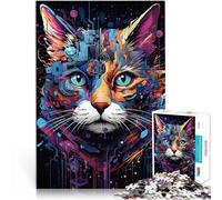 2000 Piece Puzzle For Adults Cyborg Cat Head Machine Pädagogisches Familienspiel Geschenke für Freunde und Familie70x100cm