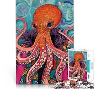 2000 Piece Puzzle For Adults Funky Octopus Portrait Made of cardboard for 14+ Home Decoration Gifts Unique Birthday size:70x100cm/27.5x39.3inch