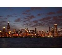 2000 piece Puzzle for Adults Jigsaw Puzzles CHICAGO SKYLINE AT NIGHT GLOSSY POSTER PICTURE PHOTO blackhawks cubs bears A041 Challenging Puzzles for Friends Family 70x100CM