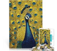2000-piece puzzle for adults Peacock with Spread Feathers Made of cardboard，for 14+ Improve memory Great Gift。size：70x100cm/27.5x39.3inch