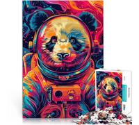 2000-piece puzzle for teenagers Astronaut Panda Space Made of cardboard for age 14+ Staycation Kill time Gift ideas。size:70x100cm/27.5x39.3inch