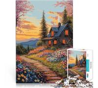 2000-piece puzzle for teenagers “Cabin in the Woods ” Made of cardboard，for age 14 years and over Vacation at home: killing time Games Toys Gift。size：70x100cm/27.5x39.3inch