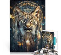 2000-piece puzzle for teenagers Fantasy Magic Lynx Made of cardboard,for 14+ Educational Games For Adults and teenagers 。size:70x100cm/27.5x39.3inch