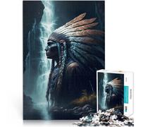 2000 Piece Puzzle For teenagers Native American Chief Pädagogisches Familienspiel mit passendem Poster und Quizblatt70x100cm