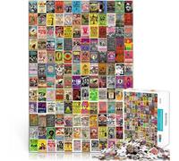 2000-piece puzzle for teenagers Psychedelic color splicing poster Made of cardboard for age 14+ Analysis and logic Birthday Gifts。size:70x100cm/27.5x39.3inch
