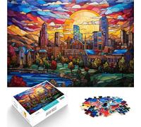 2000-piece puzzle for teenagers Stained Glass Denver Made of cardboard，Suitable for ages 14 and up Fun games Gifts Ideas。size：70x100cm/27.5x39.3inch