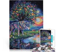 2000 Piece Puzzles for Adults Painting Wolf Made of cardboard,for and from 14 years and over Family Fun Interesting Stress Reduction Gifts。size:70x100cm/27.5x39.3inch