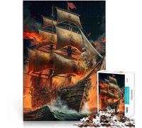 2000 Piece Puzzles for Adults pirate ship Made of cardboard Suitable for people aged 14 and above Precision cutting Gift For Birthdays。size：70x100cm/27.5x39.3inch