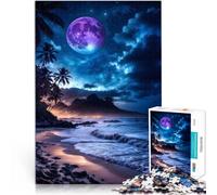 2000 Piece teenager Puzzles Beach At Night Quiz game 70x100cm Every Piece is Unique - Challenging Family Fun Game Suitable for and 14