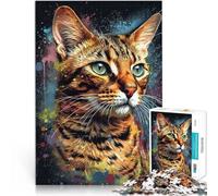 2000 Piece teenager Puzzles Bengal cat painting Spielzeug für die ganze Familie Tolles Geschenk für Spiele70x100cm