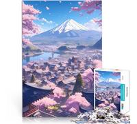 2000 Piece teenager Puzzles Japanese Mountain Village Cherry Blossoms Lustige Spiele Heimdekoration70x100cm