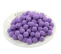 2000 Pieces 15mm Craft Pom Poms Fuzzy Ball Cotton Rainbow Ball Easter Festive Pom Pom Self Adhesive Pompoms Fluffy Mini Pom Pom Ball for Jewelry Making Clothing Appliques (25_ Medium Purple)