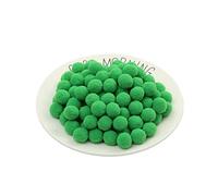 2000 Pieces 15mm Craft Pom Poms Fuzzy Ball Cotton Rainbow Ball Easter Festive Pom Pom Self Adhesive Pompoms Fluffy Mini Pom Pom Ball for Jewelry Making Clothing Appliques (12_ Grass Green)