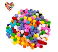 2000 Pieces 1cm Pom Poms Cheerleading Balls, Assorted Mixed Color Soft Flutty Mini Pom Poms for Crafts Making, Hobby Supplies and DIY Creative Crafts Decorations