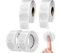 2000 Pieces Clear Retail Package Seals, 25mm Round Self Adhesive Seal Labels Adhesive Stickers, Round Envelope Stickers for Party Gift Packaging and Package Box Seal (4 Rolls)