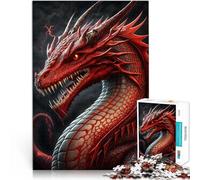 2000 Pieces for Adults Gifts “Fiery Dragon Portrait” Made of cardboard,for age 14+ Hand Speed Race Fun activities at home, birthday gifts, travel gifts,。size:70x100cm/27.5x39.3inch