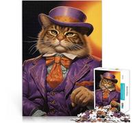 2000 Pieces for Adults Gifts “Purple Pimp Kitty” Made of cardboard,for 14+ Decompressing Intellectual Educational Toy Offered as gifts for the whole family。size:70x100cm/27.5x39.3inch