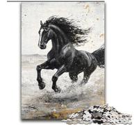 2000 Pieces Jigsaw Puzzle For Adults Teens Black Golden Horse for Age 14 Years And over Beautiful Design GameBeautiful Design Game Great Gift 70x100cm