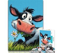 2000 Pieces Jigsaw Puzzle for Adults& Teens Cows on The Grassland,Stress Reliever Staycation Kill Time Wishlist with Santa Claus 70x100cm