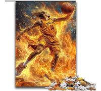2000 Pieces Jigsaw Puzzle for Adults& Teens Flame Basketball Family Fun Games Gifts for Friends And Family for Age 14+ 70x100cm
