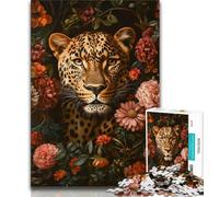 2000 Pieces Jigsaw Puzzle for Adults& Teens Flower Leopard,Help The Brain Exercise Addictive Toys to Cultivate Patience Perfect Decoration 70x100cm