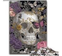 2000 Pieces Jigsaw Puzzle For Adults Teens Flower Skull for Age 14 Years And over Beautiful Design GameBeautiful Design Game Great Gift 70x100cm