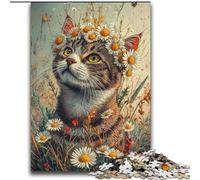 2000 Pieces Jigsaw Puzzle For Adults Teens Flowers And Cats Challenging To Complete But Fun And Humorous Unique Home Decor And Gifts 70x100cm