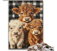 2000 Pieces Jigsaw Puzzle For Adults Teens Highland Cow,Challenging Game Toys Wall Decoration Unique Birthday And Xmas Gifts 70X100CM