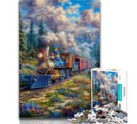 2000 Pieces Jigsaw Puzzle for Adults& Teens Moving Train,Challenging To Complete But Fun And Humorous Birthday Present,Gifts,Wall Art 70x100cm