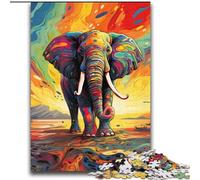 2000 Pieces Jigsaw Puzzle For Adults Teens Psychedelic Elephant,Toys Educational Games Stress Relieving Parent-child Interaction 70X100cm