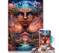 2000 Pieces Jigsaw Puzzle for Adults& Teens Psychedelic Face,Challenging To Complete But Fun And Humorous Unique Birthday And Gifts 70x100cm