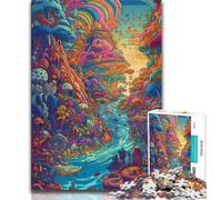 2000 Pieces Jigsaw Puzzle For Adults Teens Psychedelic Landscape,Educational Games Home Decoration Educational Game for Birthday,Chrismas 70x100cm