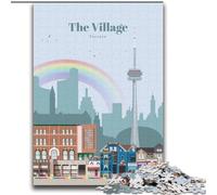 2000 Pieces Jigsaw Puzzle for Adults& Teens The Village in Toronto,Educational Games Home Decoration for Is Ideal As A Gift for The Whole Family 70x100cm