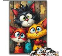 2000 Pieces Jigsaw Puzzle for Adults& Teens Three Cats Learning Educational Toys Family Games Gifts for Friends And Family 70x100cm